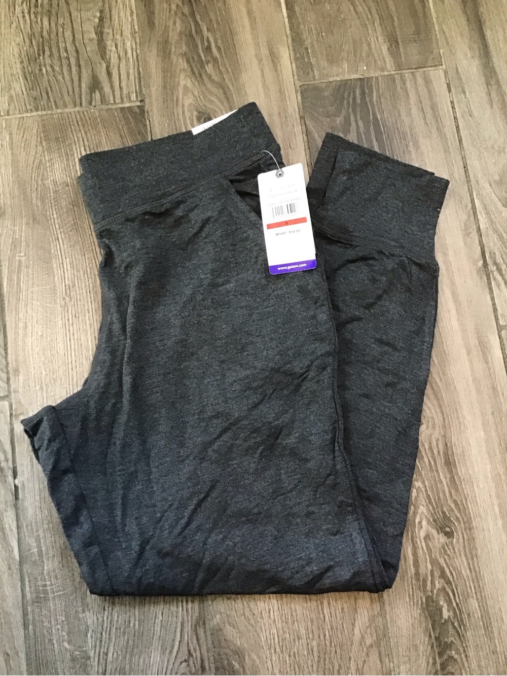 GAIAM Charcoal Gray Joggers with Logo Tag